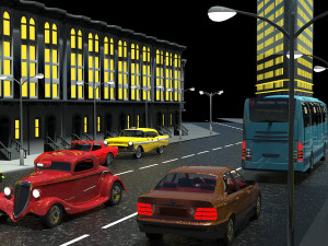 city block Model 3D