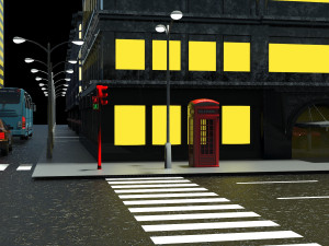 city block Model 3D