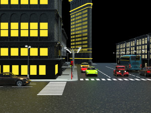 city block Model 3D