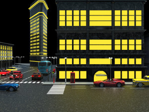 city block Model 3D