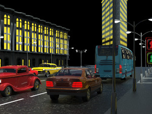 city block Model 3D