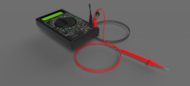 digital multimeter 3D 模型 .c4d .max .obj .3ds .fbx .stl .blend 