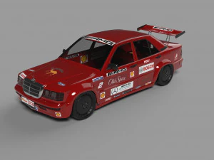 mercedes benz 190e 1990 racing 3D Model