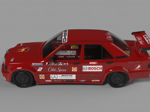 mercedes benz 190e 1990 racing Modello 3D