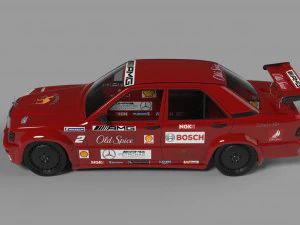 mercedes benz 190e 1990 racing 3D Model