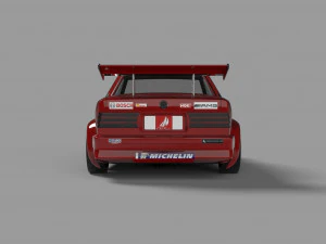 mercedes benz 190e 1990 racing 3D Model