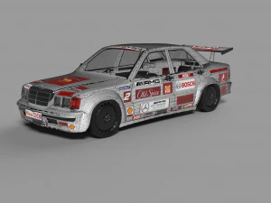 mercedes benz 190e 1990 racing 3D Model