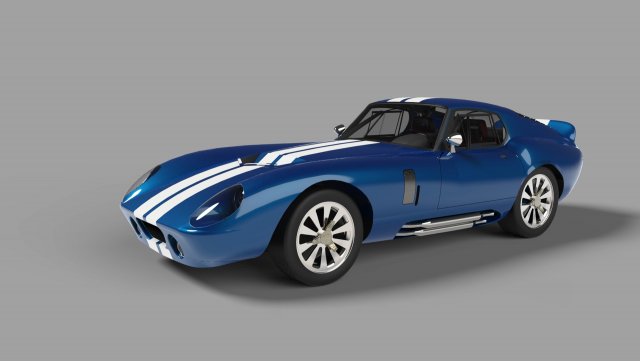 cobra daytona coupe with enterior 3Dモデル .c4d .max .obj .3ds .fbx .stl .blend