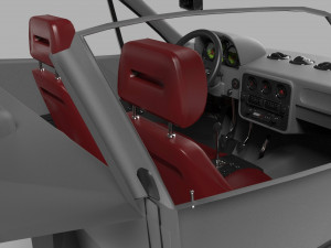 cobra daytona coupe with enterior 3Dモデル