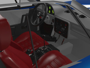 cobra daytona coupe with enterior 3Dモデル