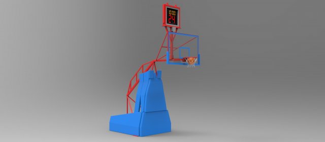 basketball frame and table Modelo 3D .c4d .max .obj .3ds .fbx .stl .blend 
