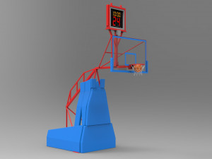 basketball frame and table Model 3D