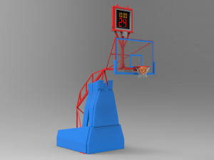 basketball frame and table Modelo 3D
