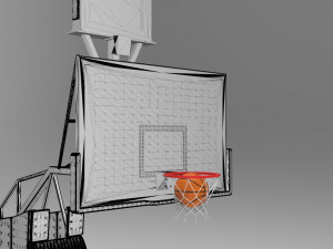 basketball frame and table Modelo 3D