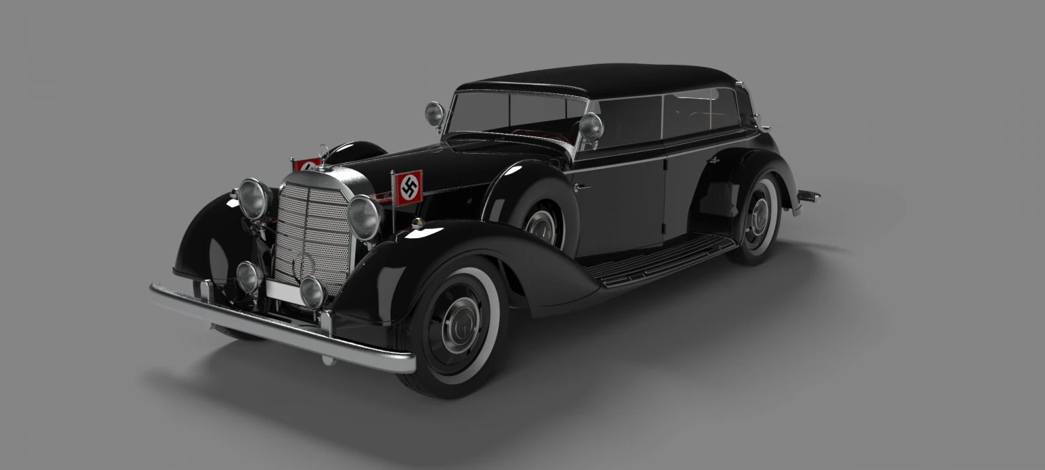 mercedes-benz 770 w150ii 1942 3D Model .c4d .max .obj .3ds .fbx .stl .blend 