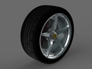 ferrari rim and tyre 3D Model