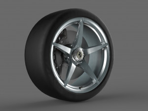 ferrari rim and tyre 3D Model