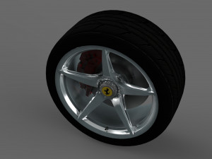 ferrari rim and tyre 3D Model