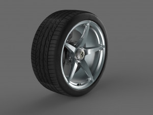ferrari rim and tyre 3D Model