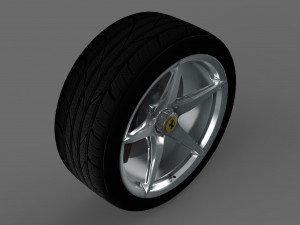 ferrari rim and tyre 3D Model