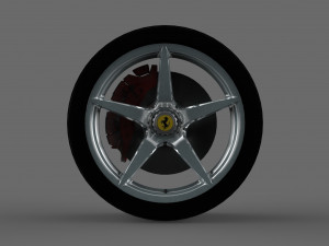 ferrari rim and tyre 3D Model