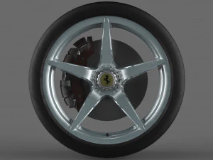 ferrari rim and tyre 3D Model