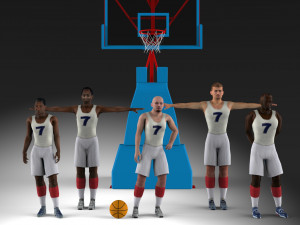 basketball team Model 3D