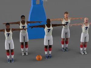 basketball team 3D Model