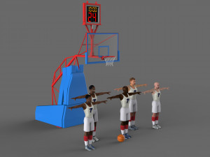 basketball team Modelo 3D