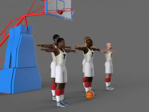 basketball team 3D Model