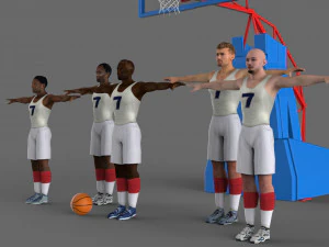 basketball team 3D Model