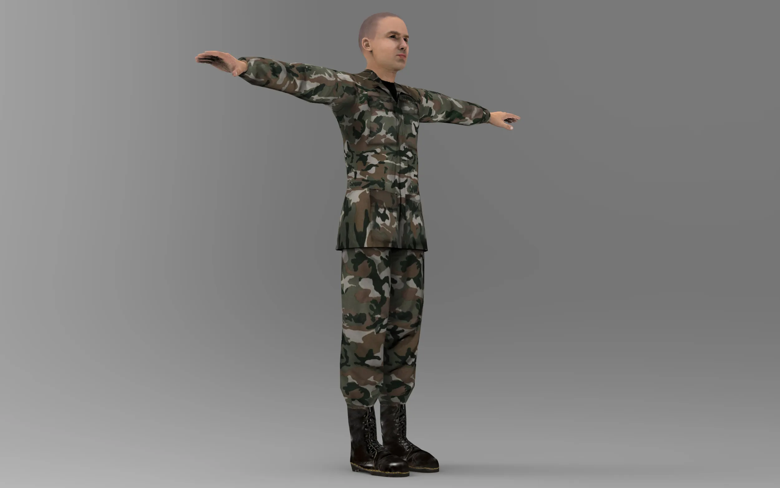 Soldier 1 3D Model .c4d .max .obj .3ds .fbx .stl .blend 