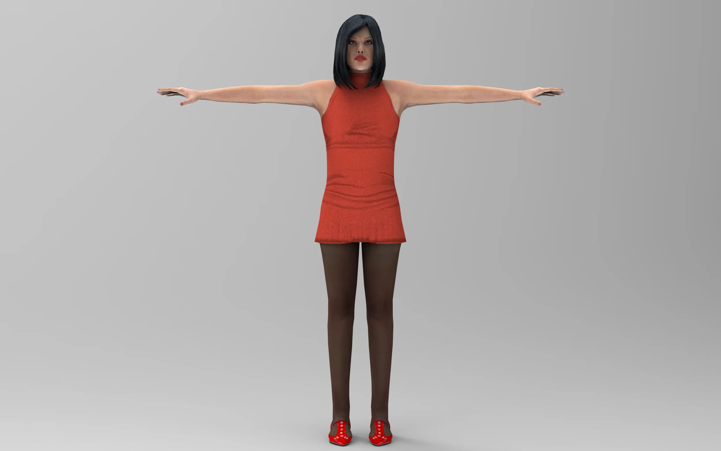 Woman 3D Model .c4d .max .obj .3ds .fbx .stl .blend 