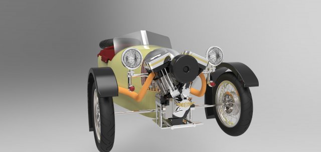 morgan sports 1929 3D Модель .c4d .max .obj .3ds .fbx .stl .blend 