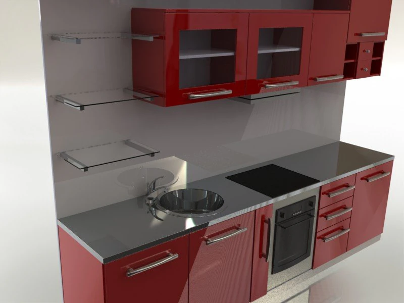 quadro kitchen 3D Model .c4d .max .obj .3ds .fbx .stl .blend 