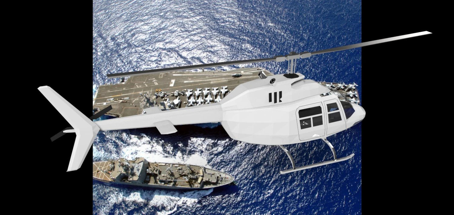 helicopter 3D Model .c4d .max .obj .3ds .fbx .stl .blend 