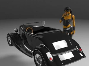 старая машина 3D Модель