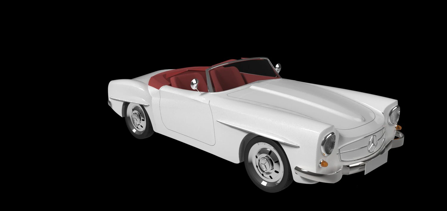 mercedes 190 sl 1960 3D Model .c4d .max .obj .3ds .fbx .stl .blend 
