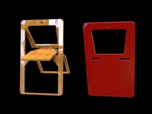 sedia pieghevole Modello 3D