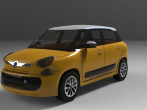 fiat 500 l 3D-Modell