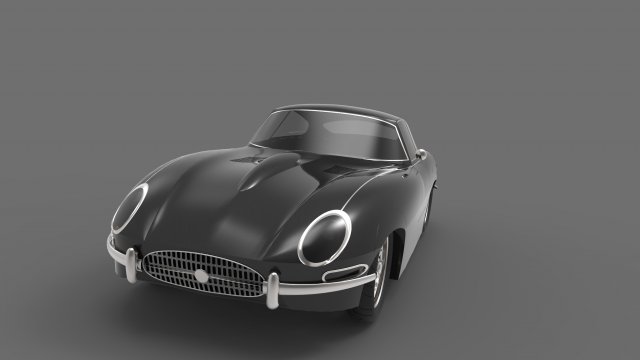 jaguar e type 1961 Modelo 3D .c4d .max .obj .3ds .fbx .stl .blend