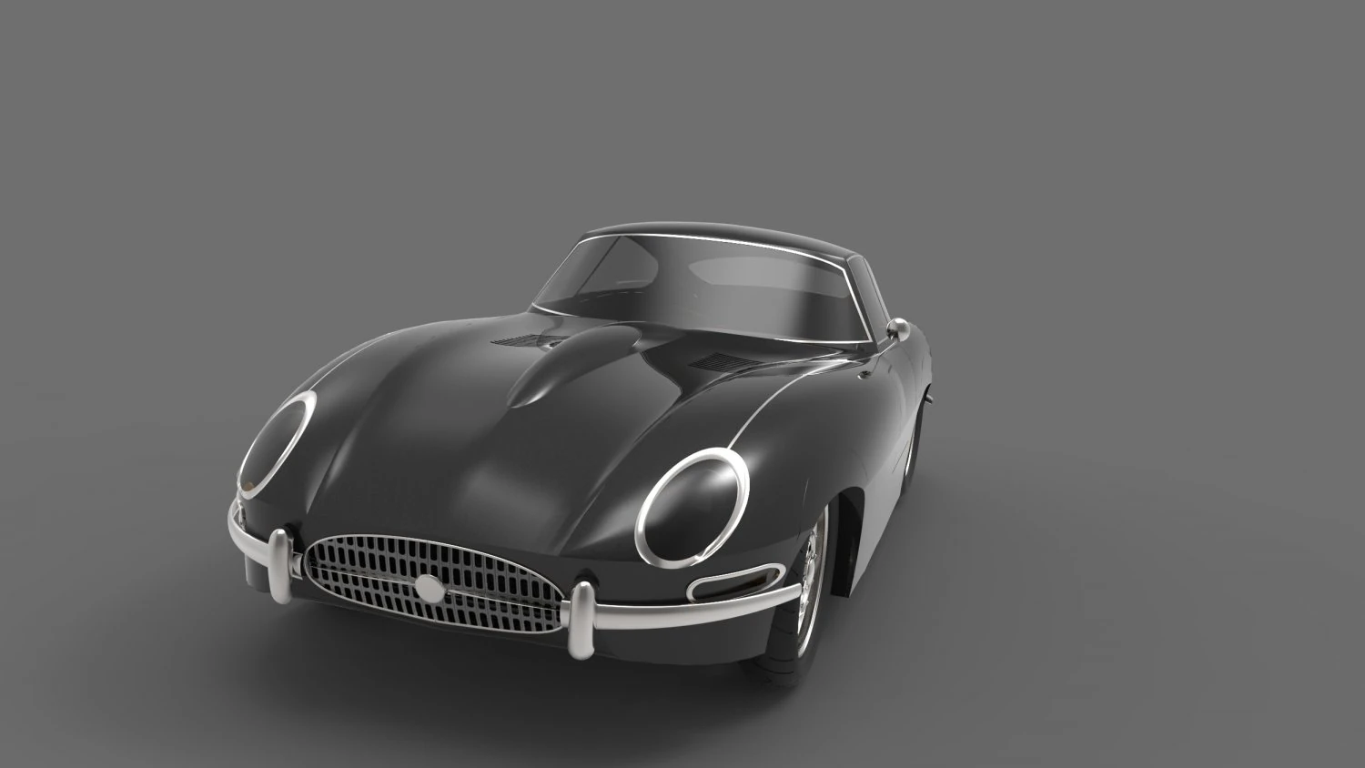 jaguar e type 1961 3D Model .c4d .max .obj .3ds .fbx .stl .blend