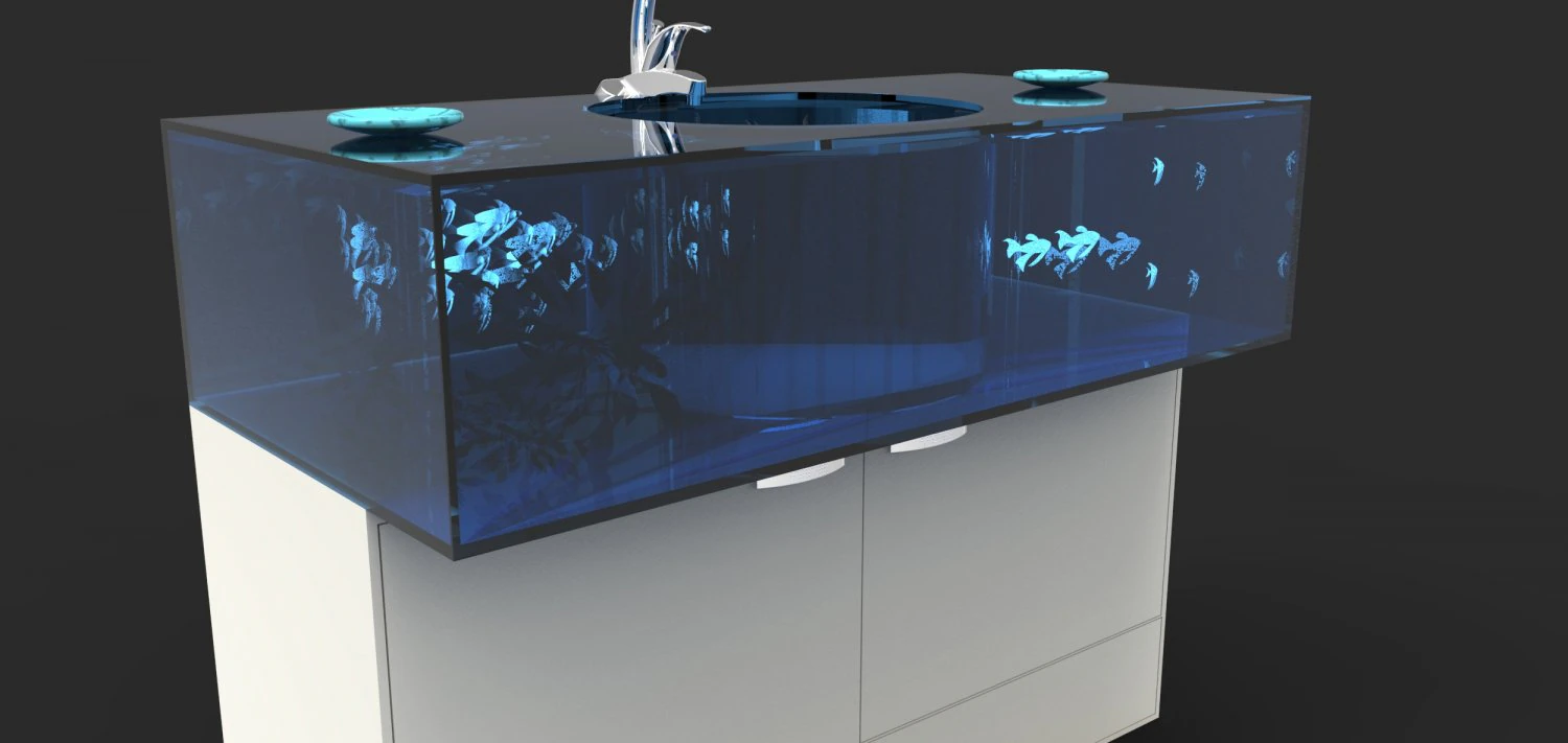 wastafel akuarium Model 3D .c4d .max .obj .3ds .fbx .stl .blend 