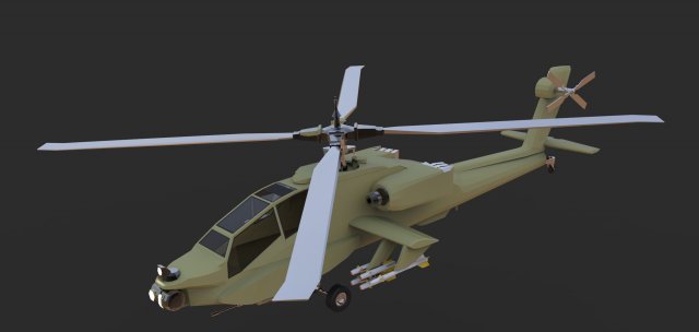 ah 64 apache Model 3D .c4d .max .obj .3ds .fbx .stl .blend 