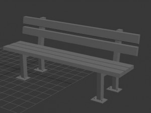 park bench Modello 3D