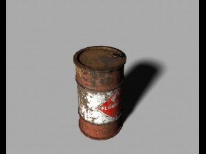 oil barrel 3d 3D Model