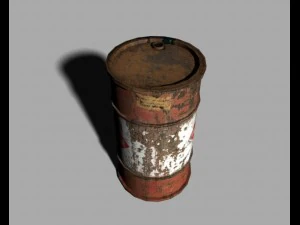 oil barrel 3d 3D Model