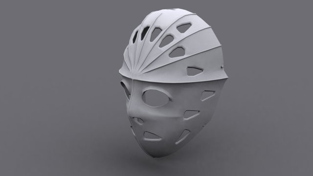 retro vintage hockey goalkeeper mask Modelo 3D .c4d .max .obj .3ds .fbx .stl .blend 
