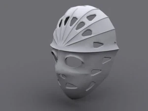 máscara de goleiro de hóquei retrô vintage Modelo 3D