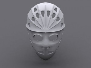 retro vintage hockey goalkeeper mask Modelo 3D